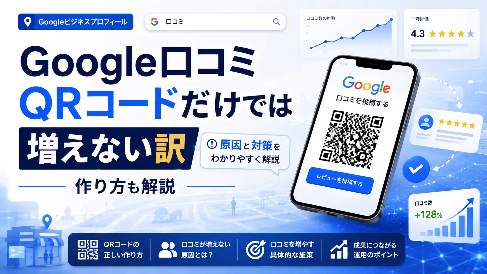 Google口コミQRコードだけでは増えない訳|作り方も解説