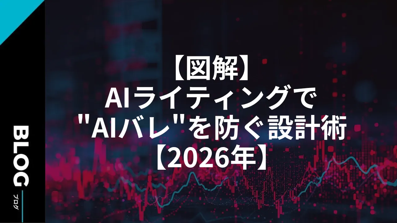 【図解】AIライティングで"AIバレ"を防ぐ設計術【2026年】