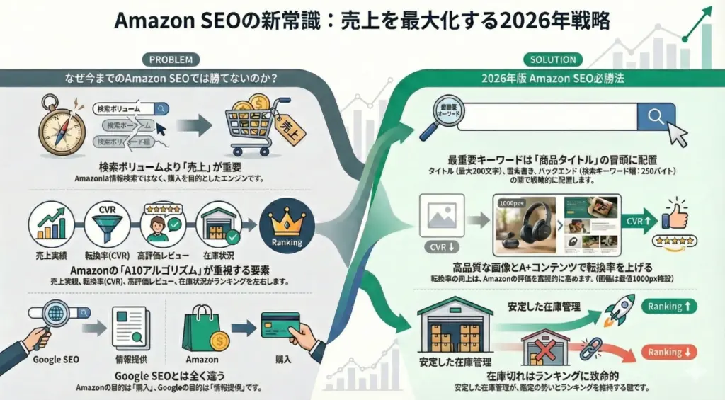Amazon SEO 対策完全ガイド:A10/A9と勝ち抜く戦略