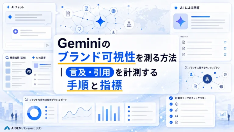 Geminiのブランド可視性を測る方法｜言及・引用を計測する手順と指標