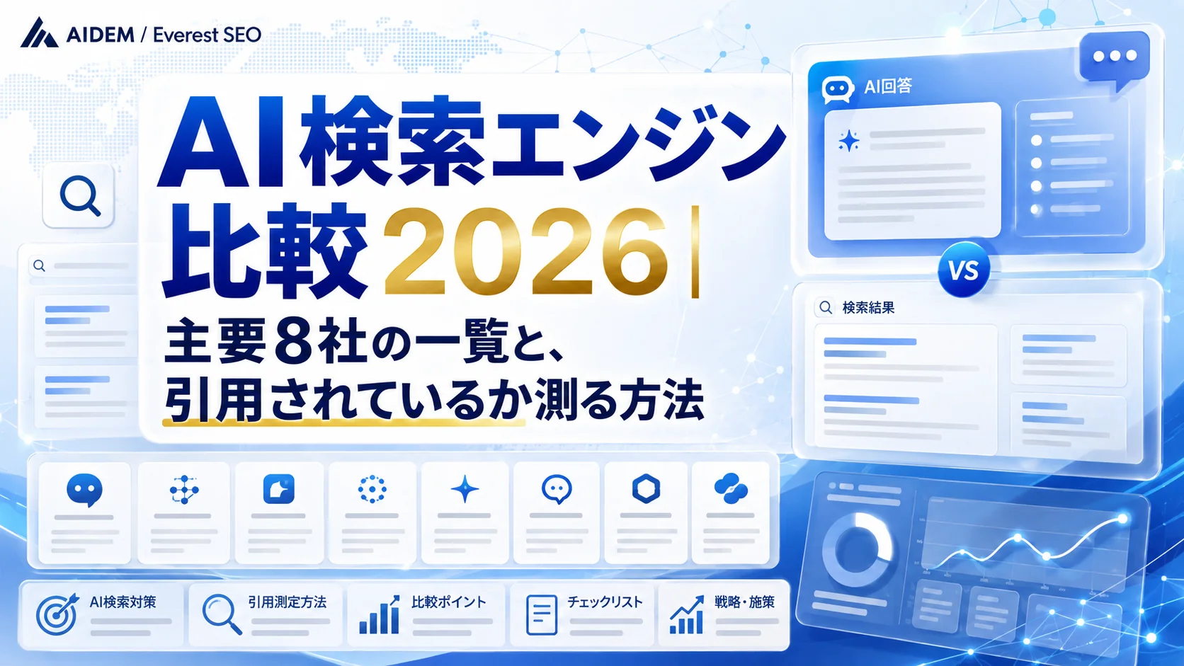 AI検索エンジン比較2026｜主要8社の一覧と、引用されているか測る方法
