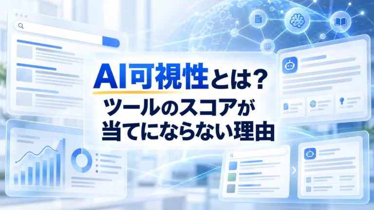 AI可視性とは？ツールのスコアが当てにならない理由｜自社268本の実測で分かった型の差