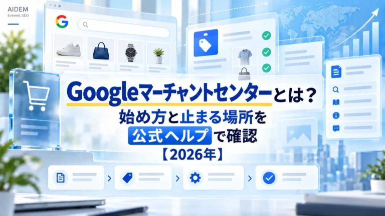 Googleマーチャントセンターとは？始め方と止まる場所を公式ヘルプで確認【2026年】